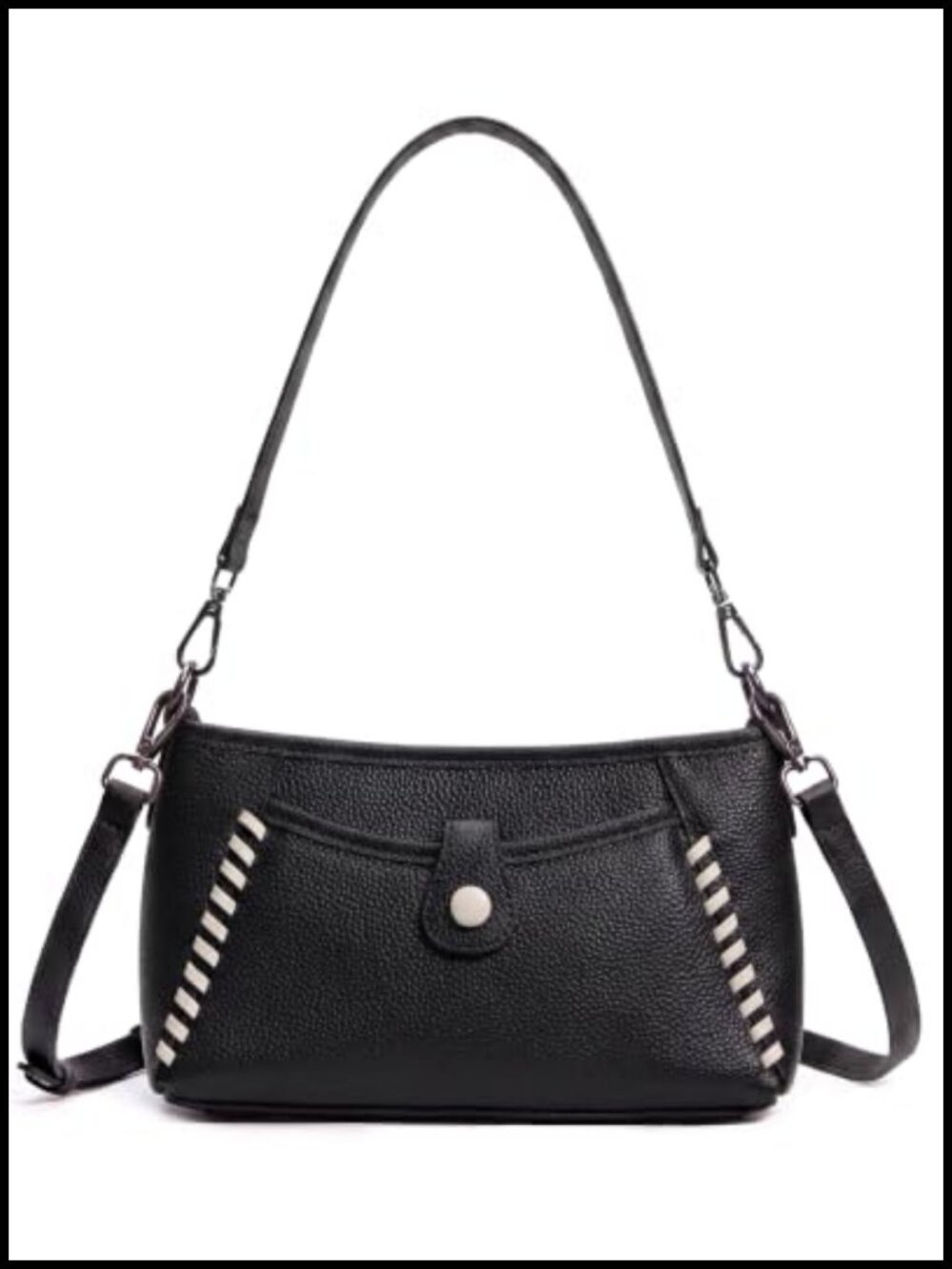 Genuine Leather RFID Hobo Shoulder Bag Adjustable Strap Women Purse
